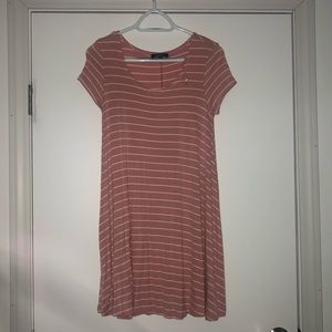 Pink T-shirt dress